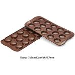 Mikasso Silikon Çikolata Kalıbı ve Mini Makaron Silikon Kalıbı Silikon Kahverengi