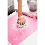 Mikasso Silikon Hamur Matı Hamur Açma Pasta Fırın Altlığı Matı Ölçülü Hamur Yoğurma Pudra Orta Boy 50X40 Sil
