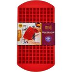 Mikasso | Silikon Mini Buz Kalıbı, Esnek ve Kolay Çıkarılabilir Tasarım 12 x 22 Silikon Kırmızı Buz Kalıbı T
