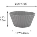 Mikasso Silikon Muffin Cupcake Mini Kek Kalıbı 12 Adet Gri Siyah Beyaz Silikon Lacivert