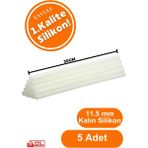 Mikasso Silikon Mum Sıcak Silikon Cubuk Silikon Sıcak Silikon Ucu Mum Silikon 5 Ad. 11,5 mm Kalın Silikon