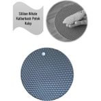 Mikasso Silikon Nihale, Petek Desenli Kalburbastı Kalıbı, Tutacak Gri Çap: 17,5cm Silikon