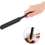 Mikasso Silikon Pasta Spatulası Isıya Dayanıklı Çelik Siyah