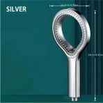 Mikasso Silver Yüksek Basınçlı Kaliteli Lüx Şık Duş Başlığı Gri Plastik
