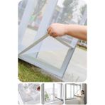 Mikasso Sineklik Kendinden Yapışkanlı 100X150 cm Ölçülü Pencere Sineklik 5 Metre Bant Hediyeli Gore
