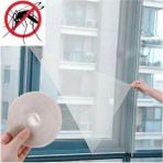 Mikasso Sineklik Tül Cırtlı 75CMX125CM Cırt Bantlı(4m.) Yıkanabilir Beyaz Pencere Sineklik Tül
