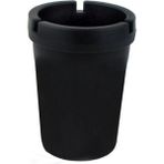 Mikasso Siyah Kokusuz Küllük Plastik Beyaz Yuvarlak
