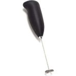 Mikasso Siyah Metal Pilli Mini Mixer Çırpıcı Kahve ve Süt Köpürtücü Metal