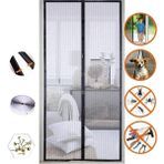 Mikasso Siyah Mıknatıslı Kapı Sinekliği Tülü ( 105X 205 ) Metal