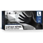 Mikasso Siyah Nitril Eldiven 100'LÜ Paket Siyah Eldiven *** 1 Paket *** Siyah