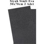 Mikasso Siyah Simli Eva 50X70 cm 2 Adet Simli Eva Süngeri Okul Kreş Anasınıfı Elişi Etkinlikleri - Çok Renkli
