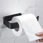Mikasso Siyah Yapışkanlı Tuvalet Kağıdı Askılığı Siyah