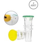 Mikasso Smart Neon Pratik Limon Sıkacağı Mutfak Salata Için Limon Portakal Sıkma Aleti - 2 Adet Plastik