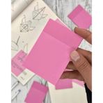 Mikasso Soft Koyu Pembe Şeffaf Post-It / Transparan Sticky Note / Sticky Note / Bullet Journal Karton Düz Çi - Çok Renkli