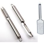 Mikasso Soyacak ve Rende 2li Set Paslanmaz Çelik Inox Belirtilmemiş
