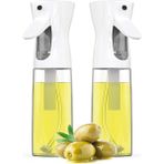 Mikasso Sprey Yağdanlık Airfryer Için Yağdanlık Püskürtmeli Cam Şişe Zeytinyağı Sirke Yağ Püskürtücü Beyaz