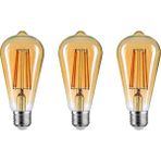Mikasso STA64 LED Filament Ampul 3 Adet 4.8W 540 Lümen E27 Duy Sarı Işık (2700K)
