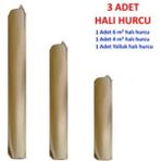 Mikasso Std Halı Kılıfı Tela Kumaş Bağcıklı 3 Adet Halı Hurcu, 6m2 - 4m2 -Yolluk Için Uygundur Klasik Belirt