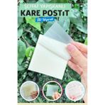 Mikasso Süper Şeffaf Yapışkanlı Kare Postit 50 Yaprak Transparan KARENOT-T1376 Yapışkanlı Not Kağıdı - Çok Renkli
