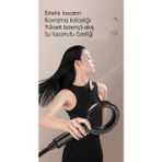 Mikasso Super Sonic Su Tasarruflu Siyah Turbo Jet Banyo Duş Başlığı El Duşu Duş Başlığı Siyah Eva / Pvc Su T