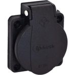 Mikasso T-Plast 1X16A 220V Pano Prizi Siyah Siyah