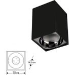 Mikasso Tapled Aydınlatma CT-5420 Foça 7 Watt Ledli Siyah Platin Renk Sıva Üstü Dekoratif Spot - Çok Renkli