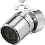 Mikasso Tasarruflu Musluk Başlığı 360 Derece Hareketli Metal Mutfak Batarya Ucu Perlatör Iç Dişli 0-10 cm Kr