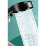 Mikasso Turbo Yüksek Basınçlı Ultra Lüx Siyah Ayarlanabilir Fonksiyonlu Spa El Duş Başlığı Siyah Plastik
