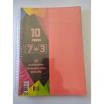 Mikasso U-Deep A4 Büyük Boy 250 Yaprak Ayraçlı Spiralli Plastik Kapaklı 7 Kareli + 3 Çizgili Defter Yumuşak - Çok Renkli