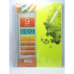 Mikasso U4 6+2+1 Bölümlü 225 Yaprak A4 Sipralli Ayraçlı Defter 6 Kareli 2 Çizgili 1 Çizgisiz Çoklu Defter Se - Çok Renkli