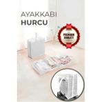 Mikasso Ultra Lüx 6 Bölmeli Desenli Ayakkabı Hurcu Seyahat Tipi Valiz Üstü Hurç (35X22X40) Kumaş Gri Tr