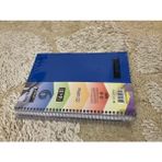 Mikasso Uni Note 6 Kareli+3 Çizgili /spiralli /ayraçlı /a4 Defter Sert Spiralli Çizgili Büyük Boy Mavi Okul - Çok Renkli