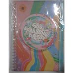 Mikasso Unıck Color Smile Pullu Kilit Dosyalı Spiralli A5 Defter Sert Spiralli Çizgili 100 Yaprak Küçük Boy - Çok Renkli