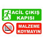 Mikasso Uyarı Levhaları, Acil Çıkış Kapısı, Ikaz Levhaları