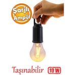 Mikasso V-012 Taşınabilir USB Şarjlı LED Ampul Outdoor Kamp Bahçe Lambası Askılı Kırılmaz LED Işık - Çok Renkli