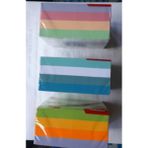 Mikasso Yapışkanlı Kağıt / Postit 75X75 mm 4 Renk Li 3 Paket Her Paket 450 Adet Kağıtlı Küp Not Kağıdı 450LI - Çok Renkli