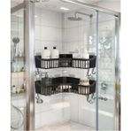 Mikasso Yapışkanlı Köşe Banyo Mutfak Rafı Organizer Çok Amaçlı Raf 2 Li Set