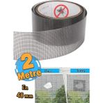 Mikasso Yapışkanlı Sineklik Yaması Tülü Tamir Bandı Bantı Delik Fiber Tül Yapıştırma Gri 48 mm x 2 Metre Ant