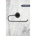 Mikasso Yapışkanlı Siyah Kağıt Rulo Havluluk, Peçetelik, Yapışkanlı Tasarım, Banyo Askısı Ring Serisi Siyah