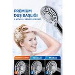 Mikasso Yüksek Basınçlı Turbo Duş Başlığı Serisi Filtreli Tasarruflu Modern Büyük Başlık Modelleri Gümüş Kro