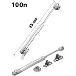 Mikasso Yuma Gazlı Piston, Dolap Kapak Amortisörü Pistonu Kapağı Hidroliği 100N 25 Cm, Ym 754 Gri