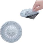 Mikasso Yuvarlak Silikon Süzgeç 12 cm Lavabo ve Küvet Süzgeci, Lavabo Tıkacı Beyaz Renk 1 Adet M-140 Silikon