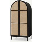 Mikey Orlando Ahşap Siyah Gardrop