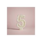 Miki & Miki Pembe Simli Pasta Mumu Doğum günü mum 5yaş