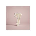 Miki & Miki Pembe Simli Pasta Mumu Doğum günü mum 7 yaş