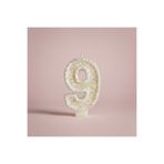 Miki & Miki Pembe Simli Pasta Mumu Doğum günü mum 9 yaş
