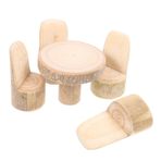 Mikikit 1 Takım Minik Mobilya Dollhouse Minyatür Masa Ve Sandalye Seti Modelleri Ahşap Dollhouse Mobilya Minyatür Yemek Masası Seti Mini Dollhouse Sandalyeler Minyatür Sahne Mobilyaları