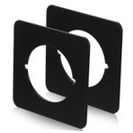 Mikikit 2 Adet Kapı kilidi tamir panosu kapı deliği kapak plakası modern kapı tamir plakası sürgü kilit karşılığı kapı arka plakası sürgü plakası siyah Paslanmaz çelik Black