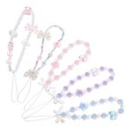 Mikikit 5 Adet cep telefonu zinciri kawaii telefon takılar cep telefonu kordon çekicilik cep telefonu cazibesi Kısa bilek telefon kordon Sevimli telefon cazibesi Anahtarlık Kolye Akrilik