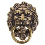 Mikikit Antika pirinç sapı Antik kapı çekme yüzüğü dolap çekme halkası kapı kolları Antika Çekme Yüzüğü antika düğmesi Vintage Lion Knocker kapı kolu Coffee